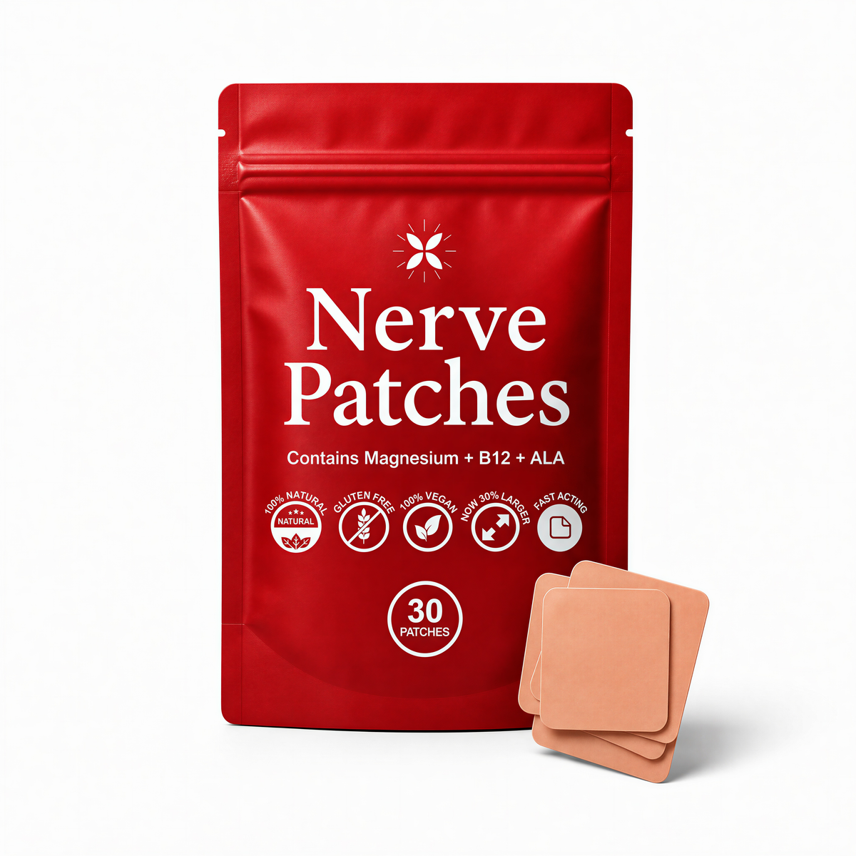 nerve patches red premium finish with patches